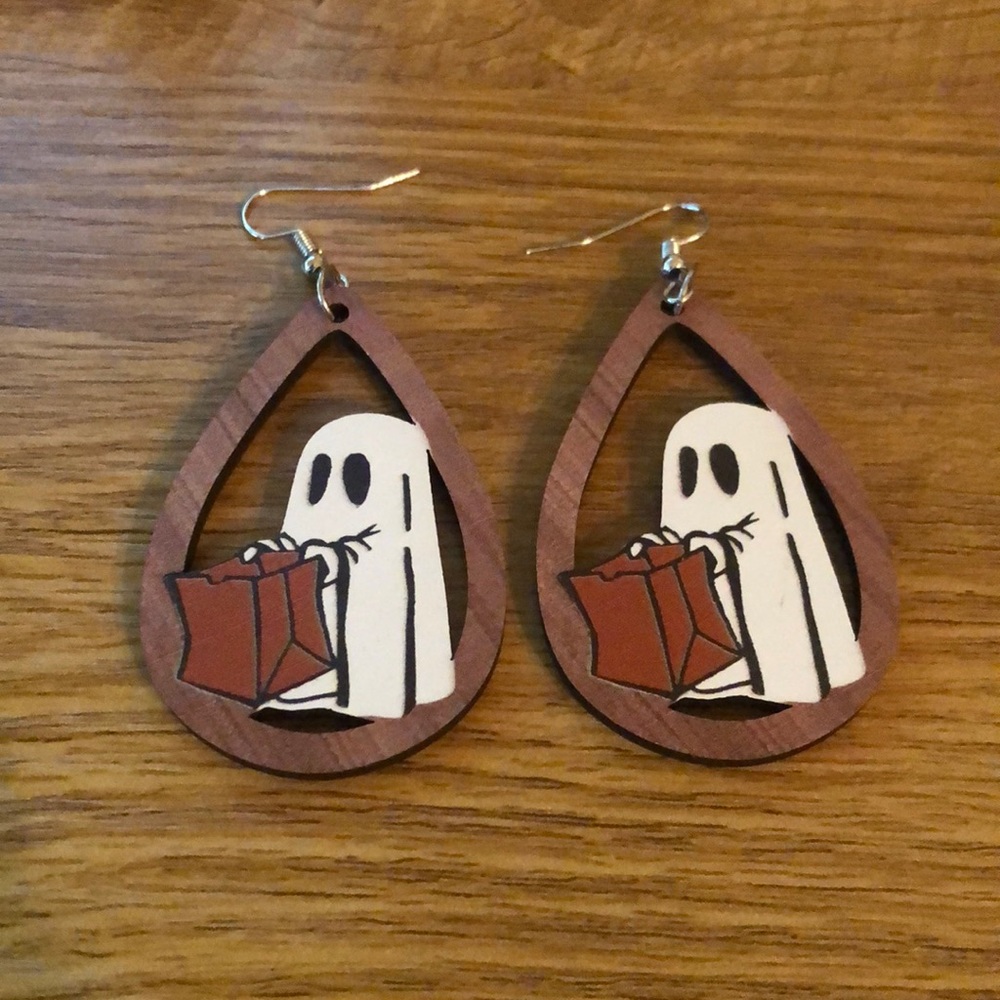 Halloween ghost themed earrings